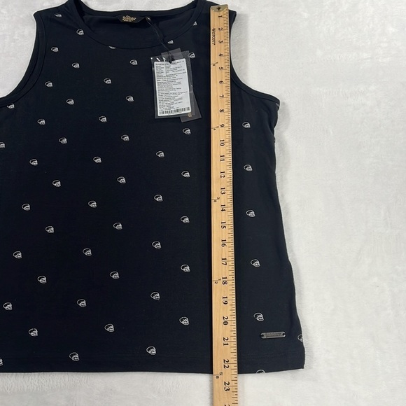The Roadster Life Co‎ Skulls Womens M 100% Cotton Novelty Black Sleeveless Shirt - Picture 2 of 9